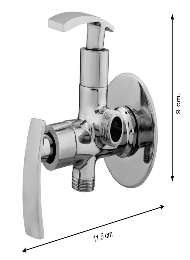 دريزل صمام زاوية ثنائي الاتجاه 2 في 1 من النحاس الناعم من DRIZZLE (فضي، مطلي بالكروم) - Image 2